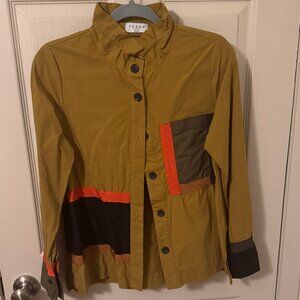 Beautiful Olive Jacket with Statement Accents